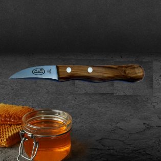 Küchenmesser aus Solingen mit Olivenholz gebogen, Solinger - Zöppken