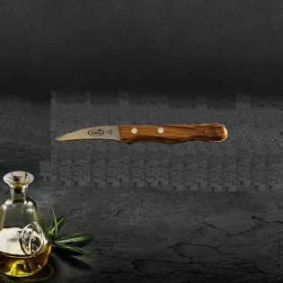 Küchenmesser aus Solingen mit Olivenholz gebogen, Solinger - Zöppken
