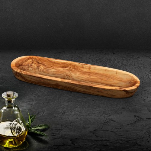 Oliven- oder Baguetteschale aus Olivenholz ca. 30cm