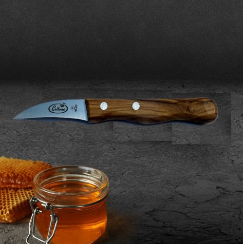 Küchenmesser aus Solingen mit Olivenholz gebogen, Solinger - Zöppken